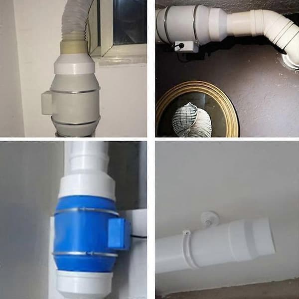 Ventilationsrör Reduceringsadapter Rör Luftkanaladapter Rörkoppling för Inline Ventilationssystem Vit White 150-100mm