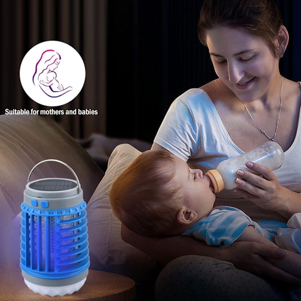 Killer, 2024 Ny Zaptek Mygg Zapper, BuzzBlast, USB-lading og solenergi, Perfekt for utendørs og innendørs (3 stk.) 3Pcs