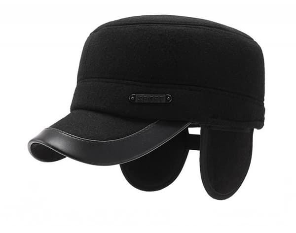Dotpet Vinterlue for menn for hodeomkrets 57 til 61 cm (svart)