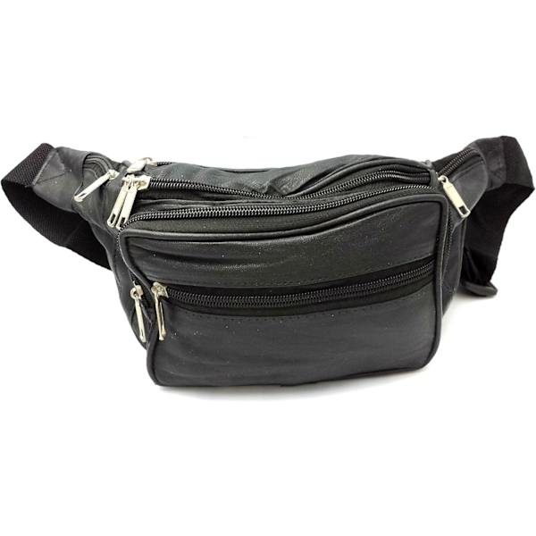 ODS:UK® Aito nahkainen vyölaukku Matkustaminen Loma Lompakko Vyölaukku Musta Vaihda BUMBAG Black