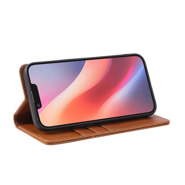 For iPhone 16e Deksel PU Lær Telefon Lommebok Deksel Brown