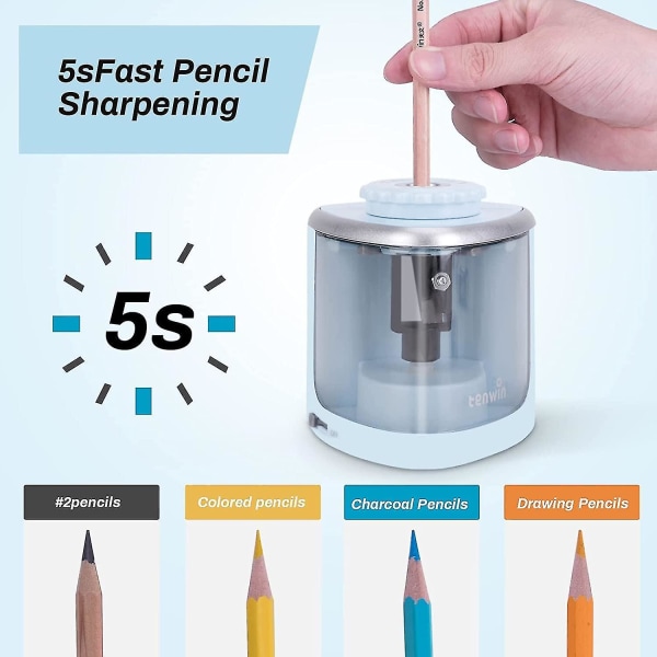 Elektrisk Fast En Pencil Ener drevet for No.2/ed blyanter (6-8 Mm),