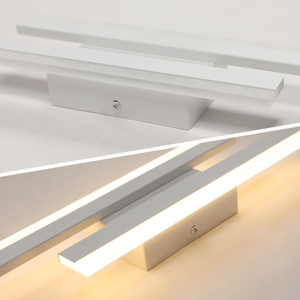 Moderne LED-væglamper, 16W akryl LED-indendørsvæglampe, 3000K varmt hvidt, lang LED-væglampe, væglampe til soveværelse 3000k Warm White  White