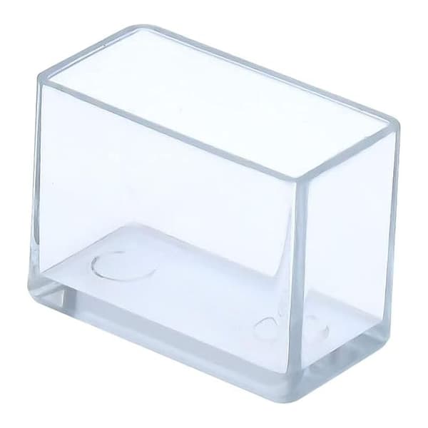 Rektangulära reptåliga PVC-stolsbensskydd 15x30mm (1.5x3.0cm) Transparent 12 st