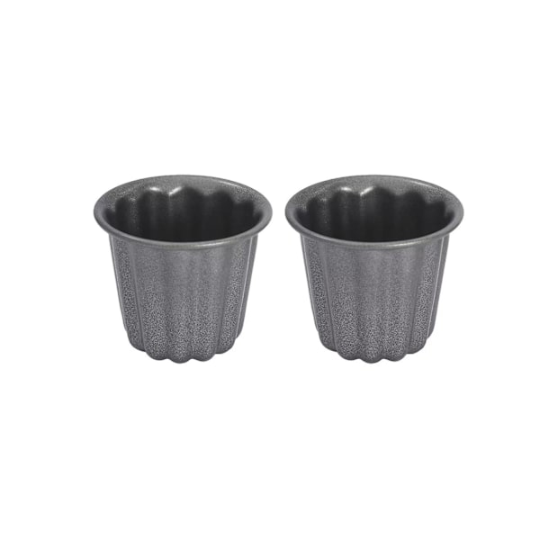 Form, återanvändbar kolstålsform för hemmakök, non-stick (2 st, svart)