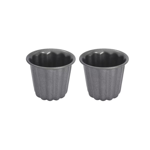 Form, genanvendelig kageform i kulstofstål til hjemmekøkken, non-stick (2 stk., sort)