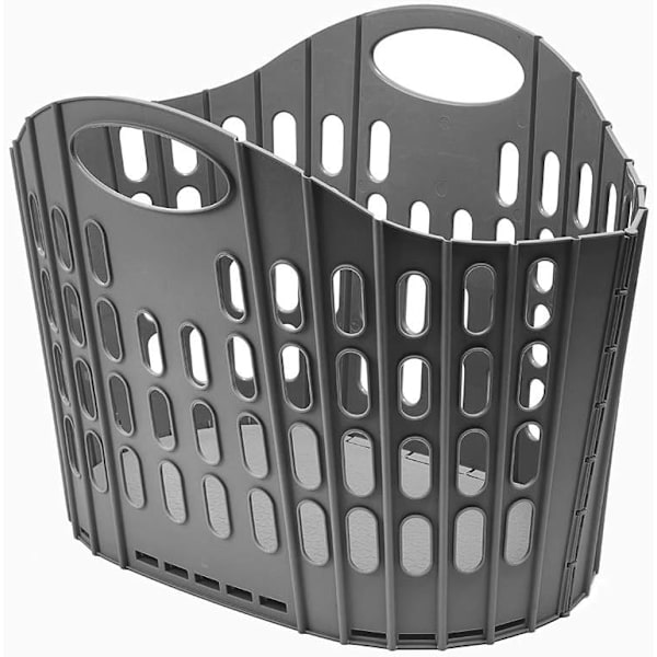 Flat Easy Store Vaskeromskurv, Mørk Grå, 38 Liter & Eco Bag 50 Tunge Søppelposer, Svart, 1x Dark Grey 38 Litre