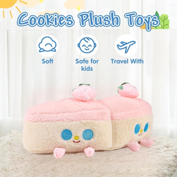 Kakku Täytetyt Pehmolelut, Ihanat Ruoka Pehmolelut Lapsille, Hauskat Pehmolelut Tyynyt Pehmeät Leivät Plushies Lahjoina Pojille Tytöille Tyttöystävälle Cake