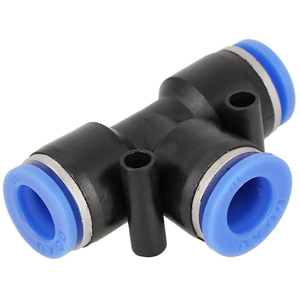 10 st Pneumatisk slang Plast rörkopplingar Anslutning Luftledning 10mm 3/8 Typ T