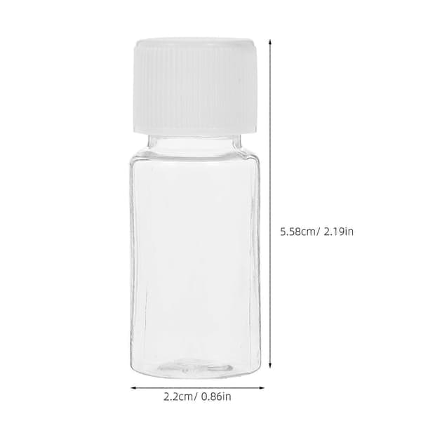 Provflaskor 10 ml transparenta plastflaskor för förvaring 100 st 5,58x2,2 cm