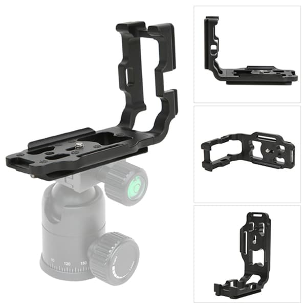 L-formet quick release-plade i aluminiumslegering til Canon 5D2 spejlreflekskamera