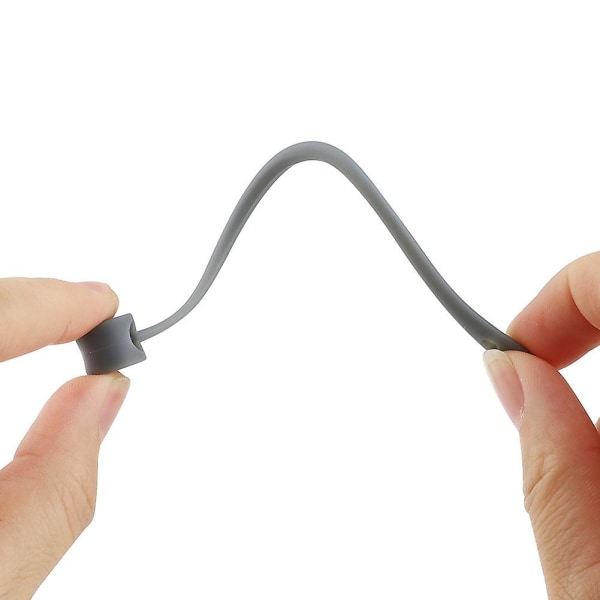 Silikon Anti-tapt sikker ørekrok, ørefesteløkker Tilbehør for øretelefonholder (2 par, hvit + rød)