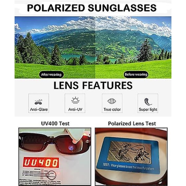 Leopardinnfatning Tea-long Keeper rektangulære solbriller Uv385 beskyttelse Retro kjørebriller for kvinner