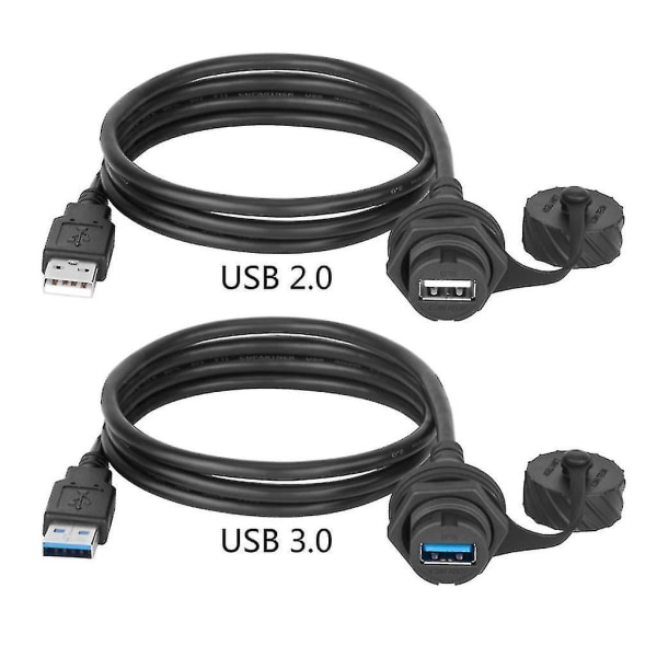 USB 2.0 3.0 -pistorasia uros-naaras-jatkokaapelin Ip67 vedenpitävä paneeliasennusliitin