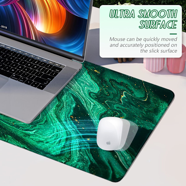 Musematte Gaming Stor Skrivebordsmatte (31,5 x 11,8 x 0,12 tommer) Vaskbar Stor Musematte, Japansk Musematte med Antiskli Gummibase, Utvidet Mo MousPad Y9 XL