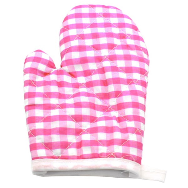Par Barnugnsmittar Matlagningsvantar Värmebeständiga Bakvantar Värmebeständiga Köksvantar Bomull, Säkert Stöd Matlagning Grillning BBQ (Rosa) pink