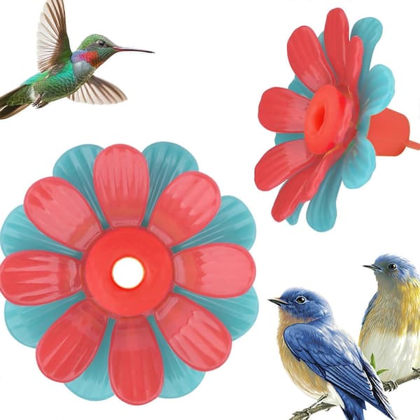 9/30 stk. farverige udskiftningsblomster til kolibrifoderautomat Vand kan udskiftes blomstersæt til udendørs foderautomat i haven
