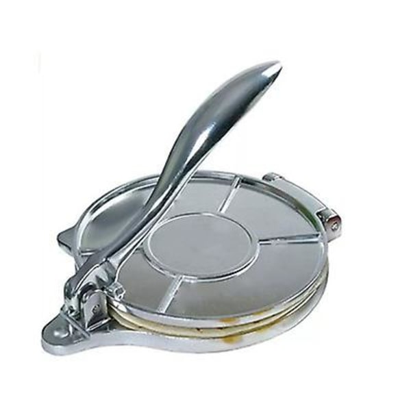 Aluminium rustfrit pandekagepresse (diameter 20cm), manuel grøn løg pandekage æg pandekage, tortilla presse dej pandekage maskine