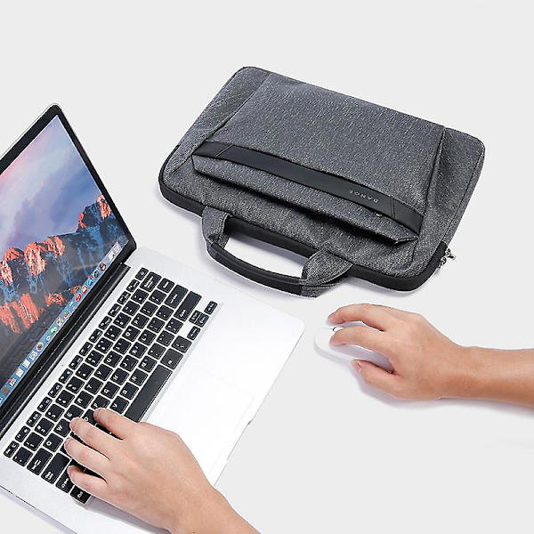 Tynd bærbar computer sleeve til mænd - Beskyttende taske til bærbar computer - Slidstærk dokumentmappe til rejser