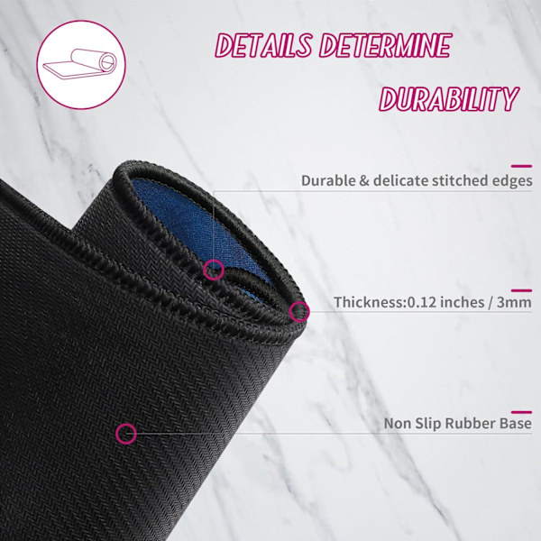 Musematte Gaming Stor Skrivebordsmatte (31,5 x 11,8 x 0,12 tommer) Vaskbar Musematte Bærbar PC-Skrivebordsmatte, Japansk Musematte med Sklisikker Gummibase, Utvid mouse pad Y15 XL