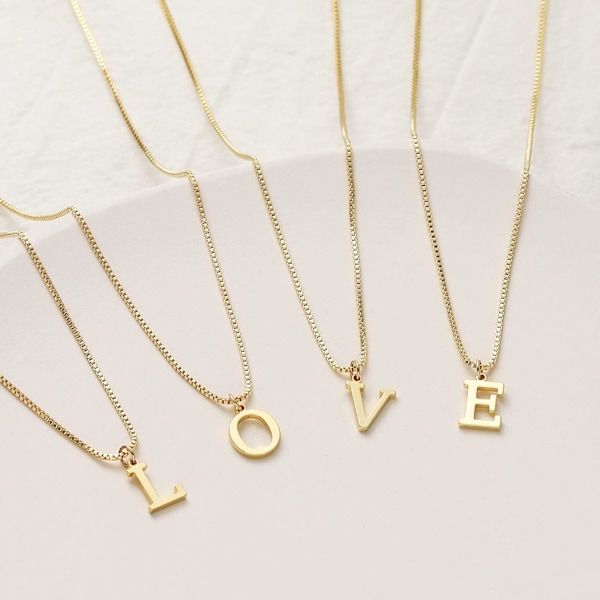 Guld Initial Halskæder til Kvinder Piger, Dainty Guld Trendy Sød Personlig Monogram Navn Halskæde C C