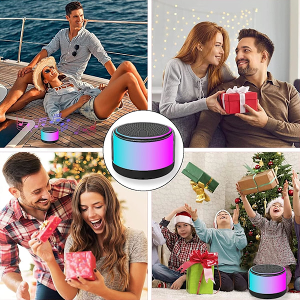 Bärbar Bluetooth-högtalare, trådlös högtalare med RGB LED-ljus, TWS-dubbelparning, HD-ljud, stöd för TF-kortspel, mini för resor, utomhus, fest,