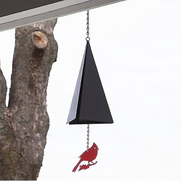 Rautakolmio tuulikello Red Bird North Country -tuulikelloilla sisä-ulkokoriste ovikuistille patio puutarhaan