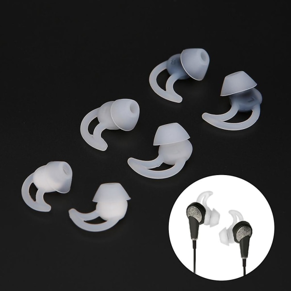 3 par silikon öronsnäcka Eartp ersättning för Qc20 Qc30 Sie2 Sie2i Ie2 Ie3