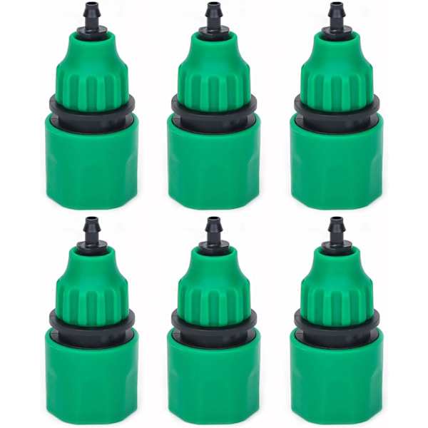 PAORHS Puutarhaletkun putki Yhden suun sovitin Hana Liitin Liitäntä Kasteluun 6 kpl Green pipe connector 6pcs