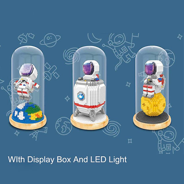 Astronaut Mini Byggeklodser Astronaut Klodser Legetøj Med Æske Display Til Børn Voksne