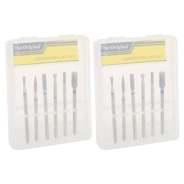 2-pack nagelfilset med diamantfilspetsar för manikyr