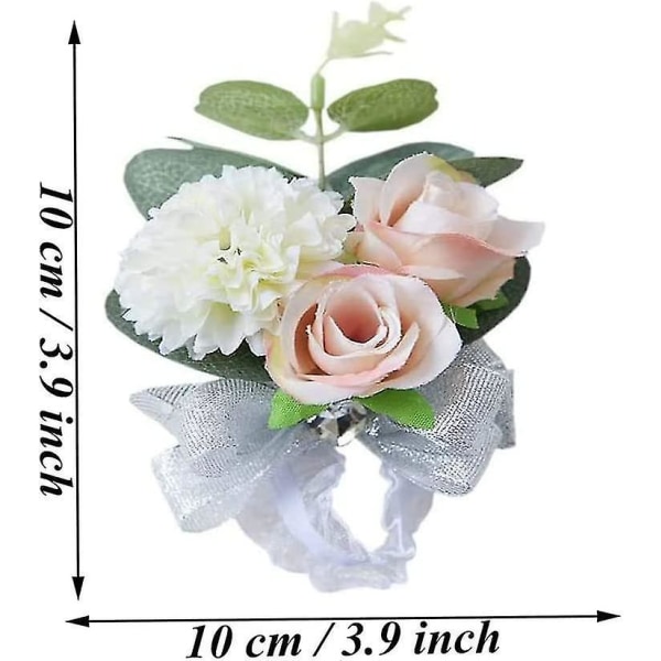 Bryllupsartikler Brudedekoration Imitation Corsage (klassisk farve) 2 stykker (b-2-v)