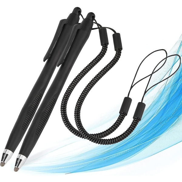 2 stk. Universal Stylus Pen Touch Screen Stylus Pen Tegnepenn For Telefon Tablet PC-er Bærbare datamaskiner (svart)