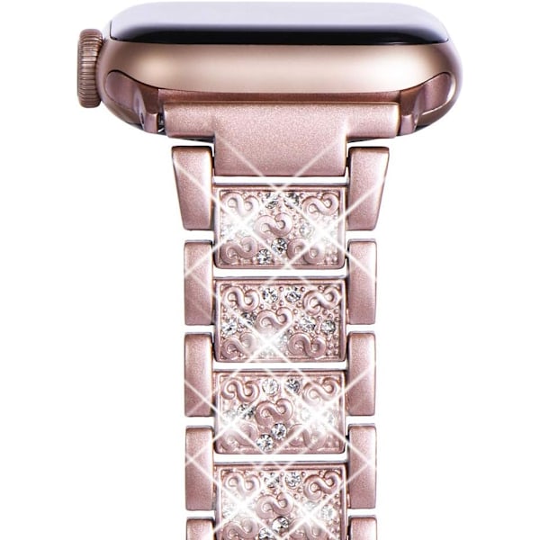 Kompatibel med Apple Watch Armband 49mm 45mm 44mm 42mm, Kvinnors Bling Diamant Strass Armband för Apple Watch SE(GEN 1 2 3) iWatch Armband Ultra 2/1 Se BlingPink 49mm/45mm/44mm/42mm