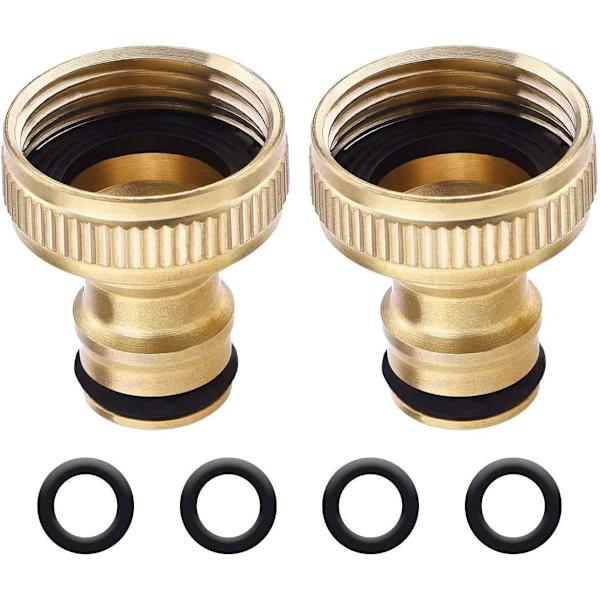 3/4-tuumainen BSP-puutarhaletkun hana-adapteri, messinkinen puutarhaletkun hana-adapteri, kierteitetty hana-adapteri 3/4 inch Female Thread