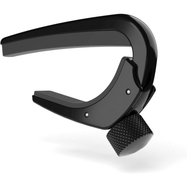 D'Addario gitarr capo för akustisk och elektrisk gitarr - Pro Capo - Justerbar spänning - Gitarraccessoarer - Fungerar för 6-strängade och 12-strängade gitarrer Black