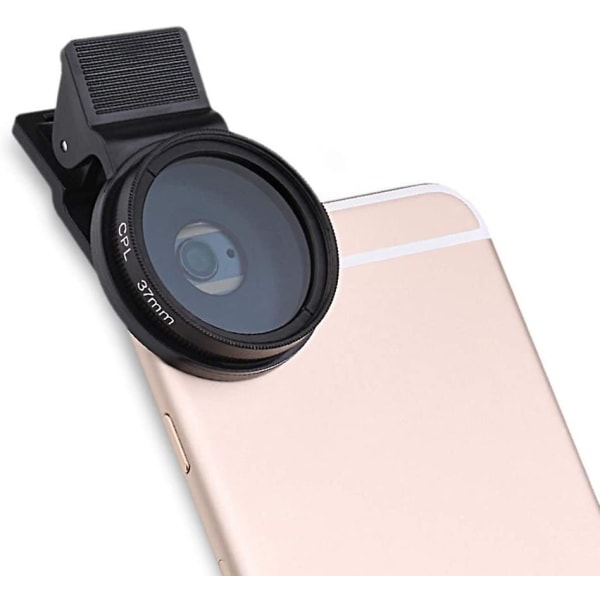 Telefonkameraobjektiv 37mm Cpl Telefonpolariseret objektiv Clip On Filterobjektiv  (HY)