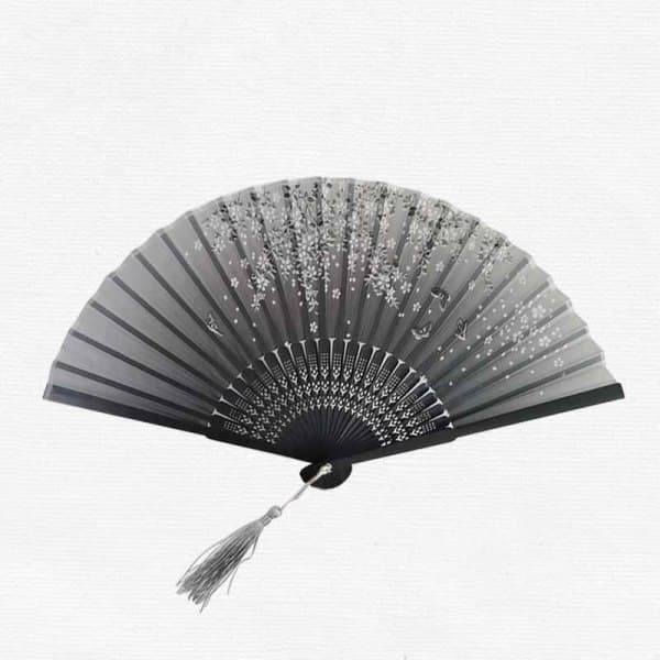 Silkevifte med dusk - Ulike farger Black Bamboo