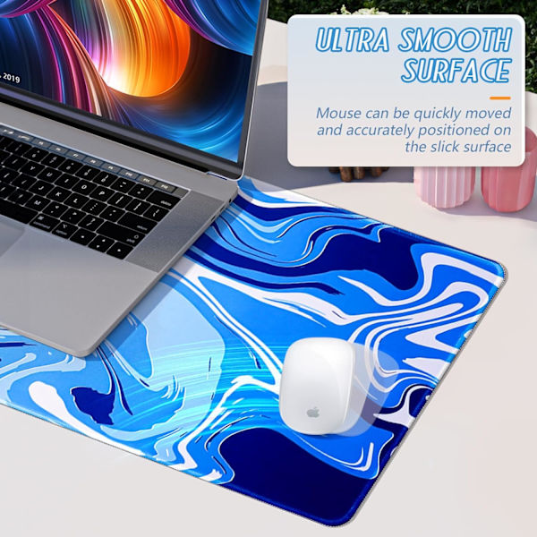 Musematte Gaming Stor Skrivebordsmatte (31,5 x 11,8 x 0,12 tommer) Vaskbar Stor Musematte, Japansk Musematte med Antiskli Gummibase, Utvidet Mo MousPad Y3 XL