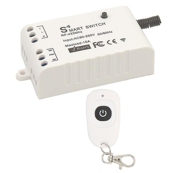 Diese 433mhz trådløs relæmodtager fjernbetjening Ac 85v~250v 1ch Rf-controller og sender, til belysning/hjemmeapplikation