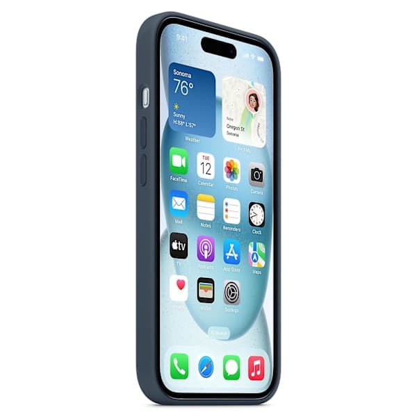 iPhone 15 Cover kompatibelt med MagSafe Ridsefast Silikone