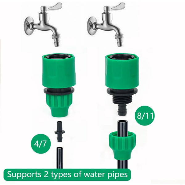 PAORHS Puutarhaletkun putki Yhden suun sovitin Hana Liitin Liitäntä Kasteluun 6 kpl Green pipe connector 6pcs