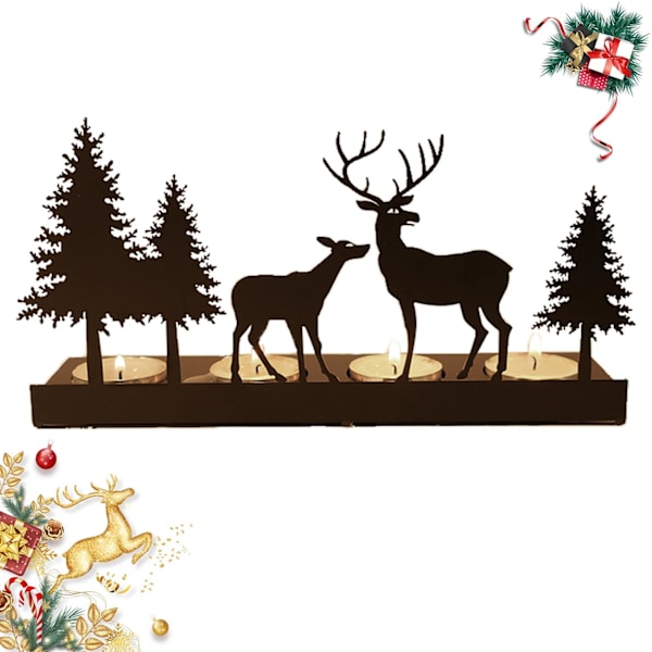 Kynttilänjalka, adventtiseppele, musta 4 cm, teekuppi, kynttilä, pöytäkynttilä, kynttilänjalka, metalli, moderni, kynttilänjalka, lohkokynttilä, for 1 pc.