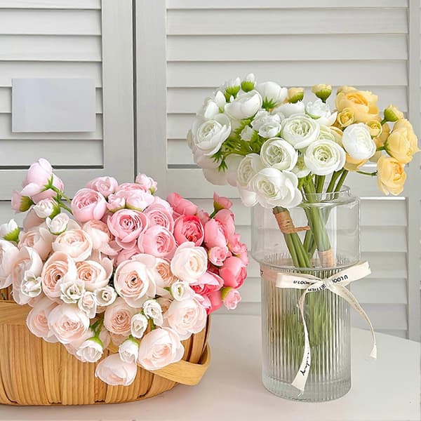 15\" Kunstig Blomst – til Hjem & Kontor – med Levende White