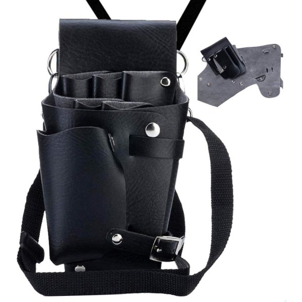 Frisörverktyg Midjeväska PU Läder Hårstyling Utrustning Bälte Väska Frisör Väska Pung Läder Hårklippning Holster Pung för att hålla saxar