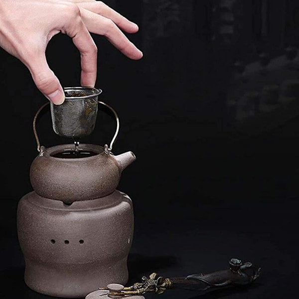 Yarnow 8 st rostfritt stål tefilter metall tekanna ersättning nät sil