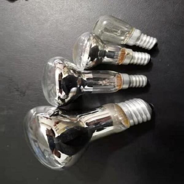 Hvid Edison-pære E14 lysholder R39 reflektor spotpære lavalampe glødetrådspære glødepærer lyspærer dæmpbar (30 W