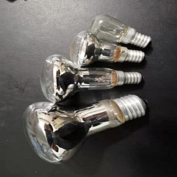 Hvit Edison-pære E14 lysholder R39 reflektor spotpære lavalampe glødetrådlampe glødepærer lyspærer dimbar (30 W