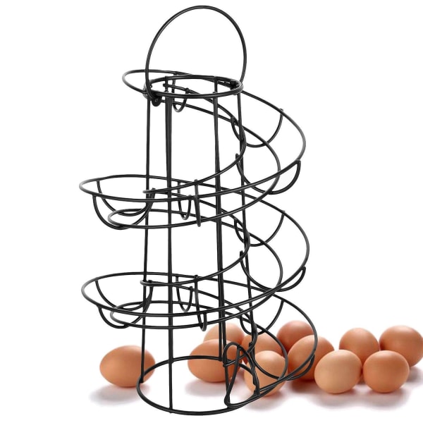 Kjøkken Oppbevaring Spiral eggholder stativ Holder opp til egg Egg kurver