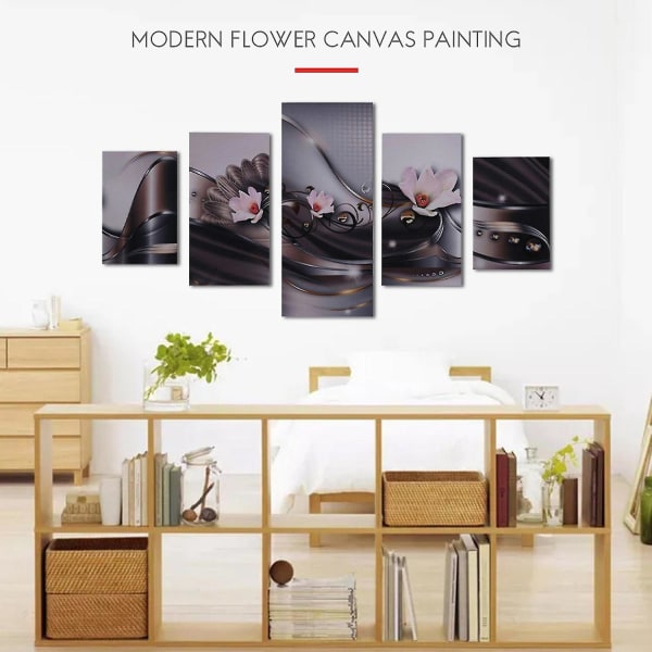 5 stk Blomster Ing Art Hjem R Bilde Trykk R Sett-df487-3